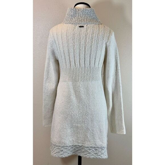 PrAna Angelic Duster Oatmeal 2 Button Mohair Wool Blend Cardigan Women’s Medium - Picture 5 of 11